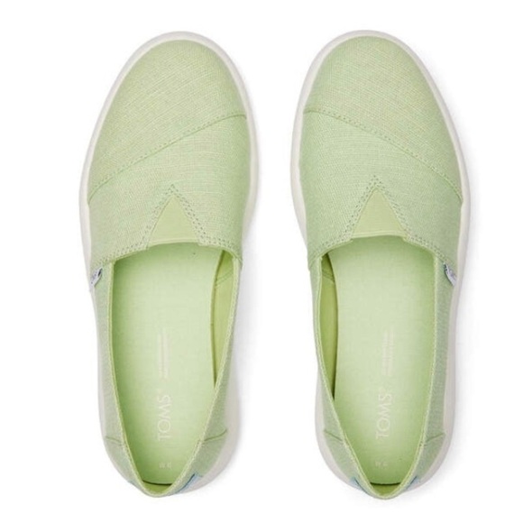 NEW IN BOX Toms Alpargata Mallow Pistachio Green Heritage Canvas Slip On Shoes - Picture 3 of 7